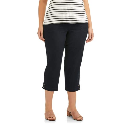 walmart pants plus size|walmart plus size crop pants.